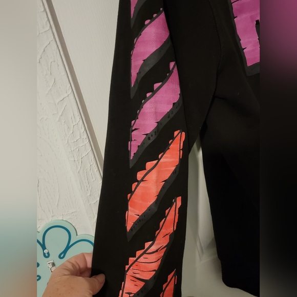 Off-White Black Hoodie with Purple and Pink Stripes - Picture 6 of 9